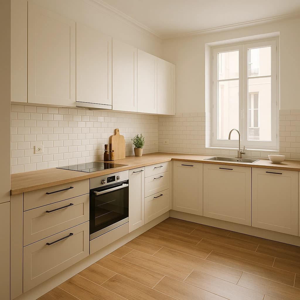 Rénovation carrelage sol & mur cuisine